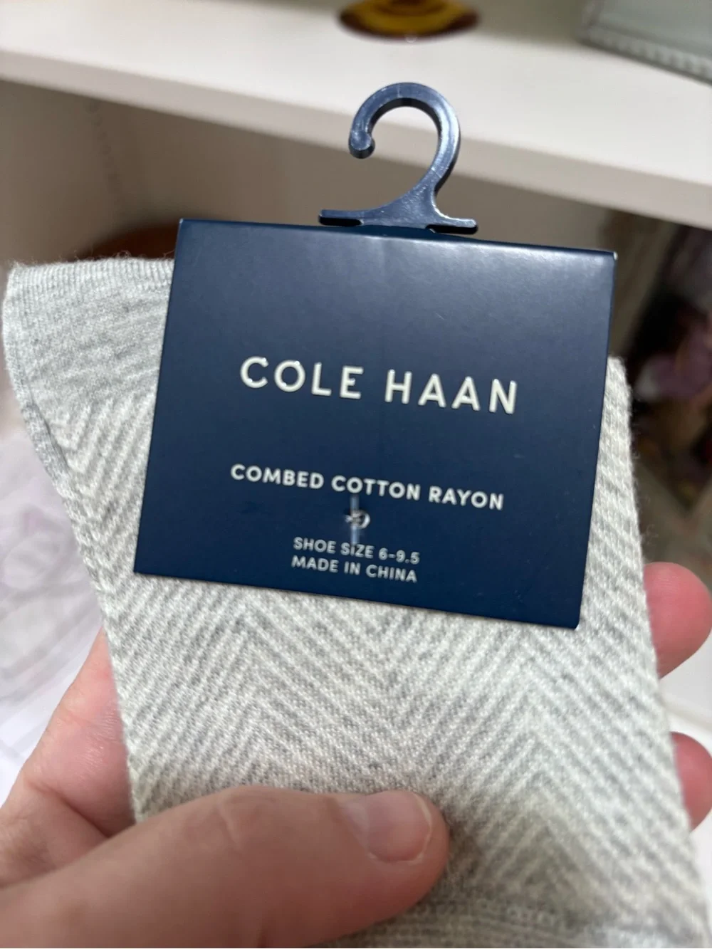 Cole Haan Women’s Grey Combed Cotton Rayon Socks